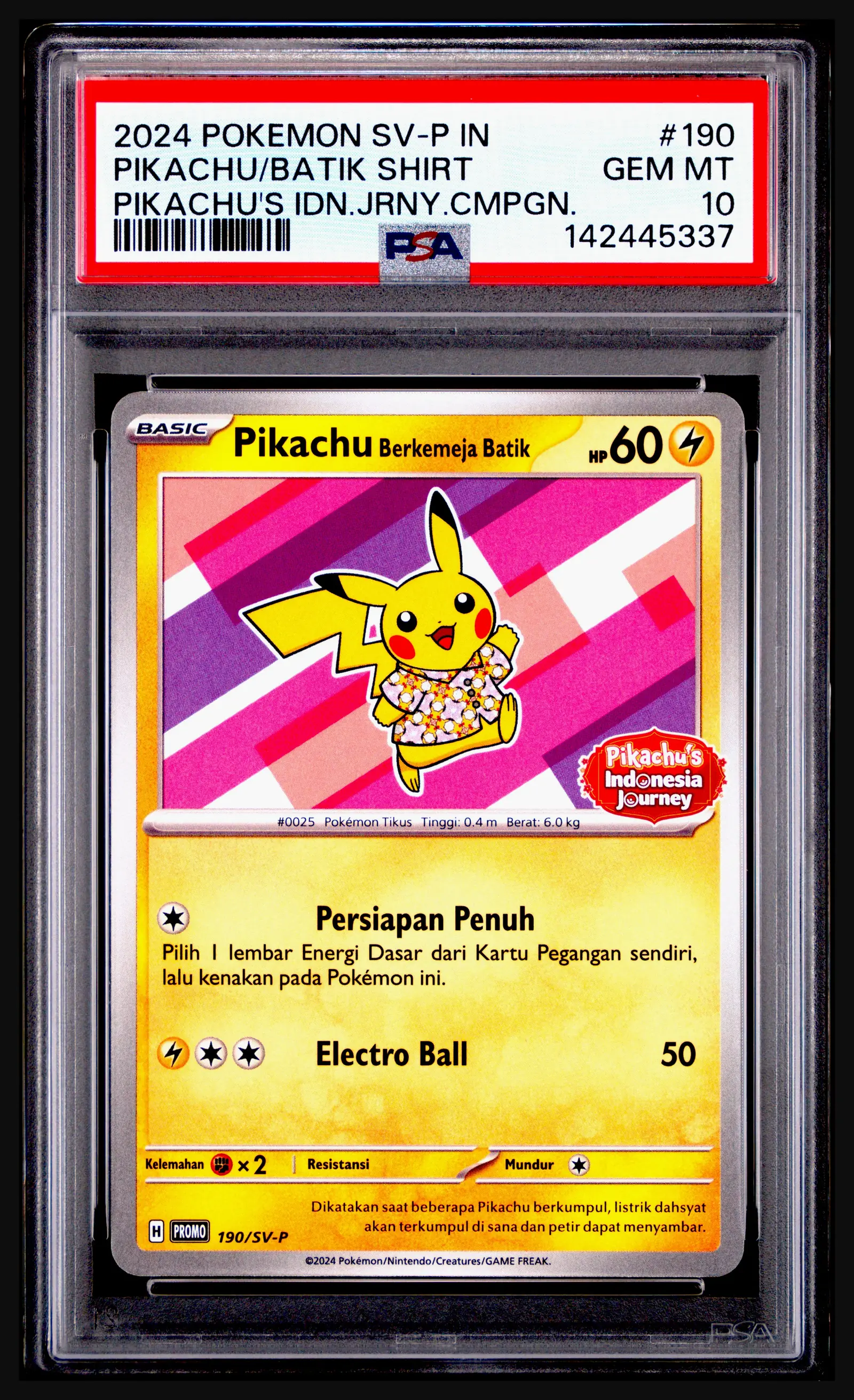 Pikachu Wearing a Batik Shirt